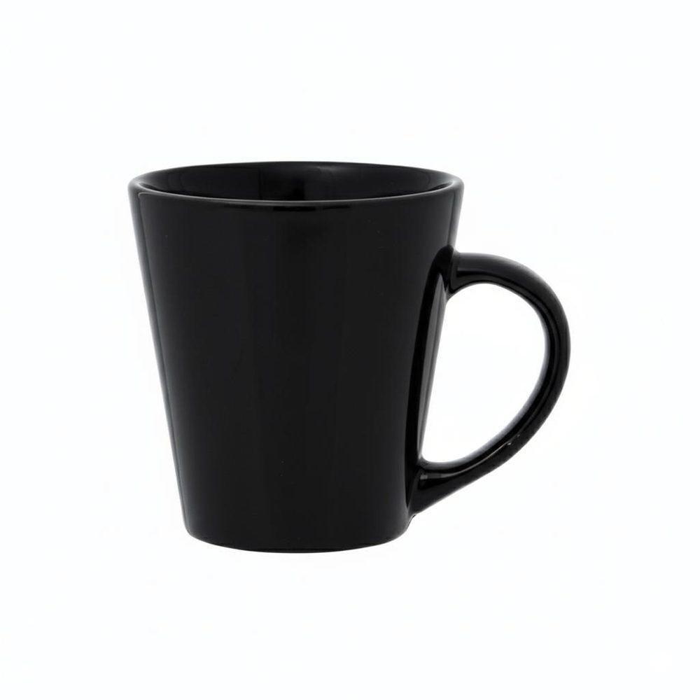 Caneca Drop 250ml DR1837 na cor Preto, brinde personalizado Sky Brindes