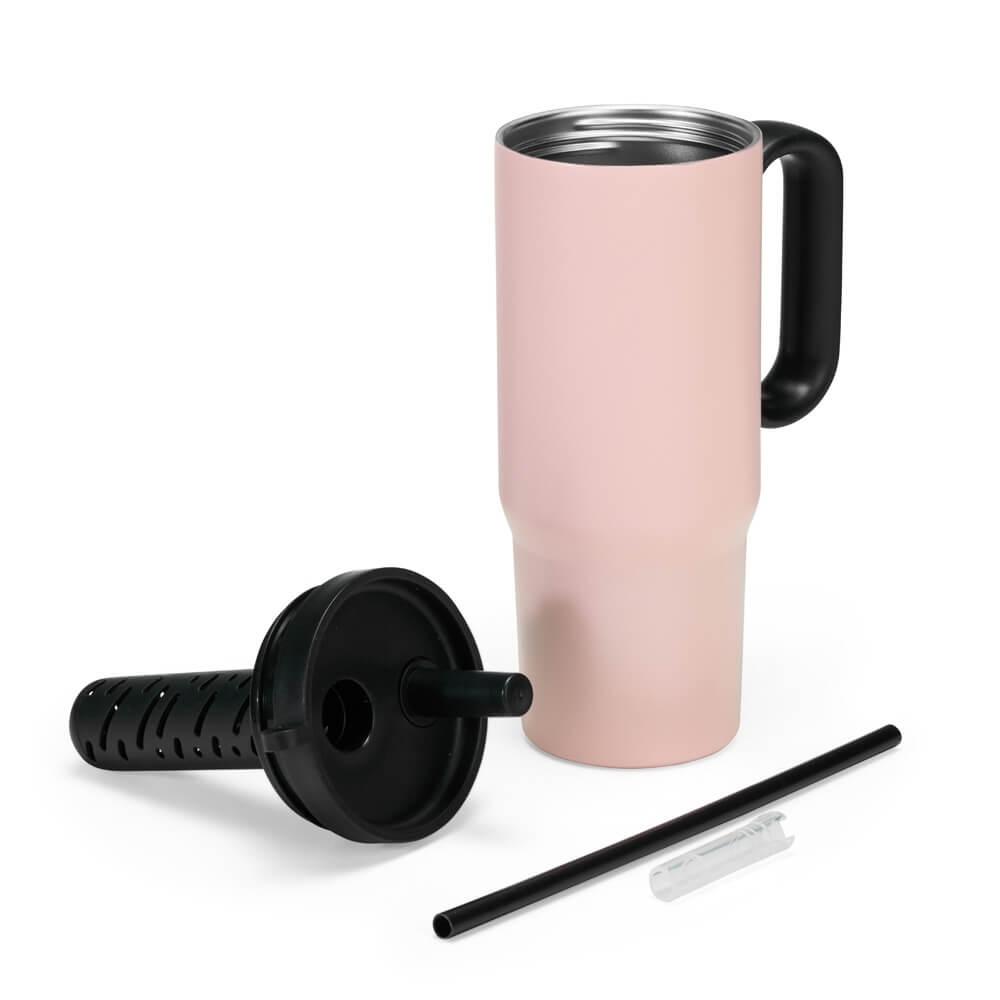 Caneca Térmica 750ml DR1839 na cor Branco, brinde personalizado Sky Brindes