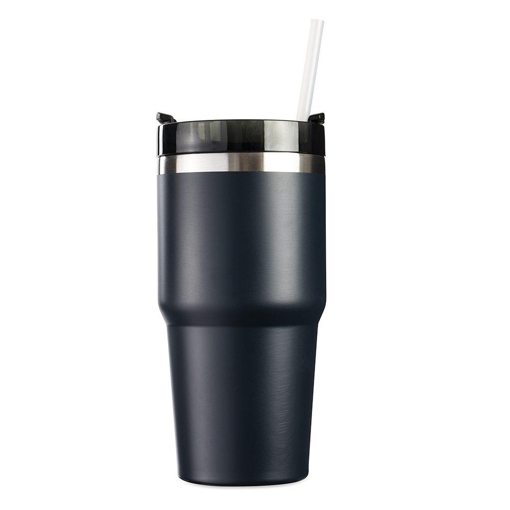 Copo Térmico 600ml DR1842 na cor Azul escuro, brinde personalizado Sky Brindes