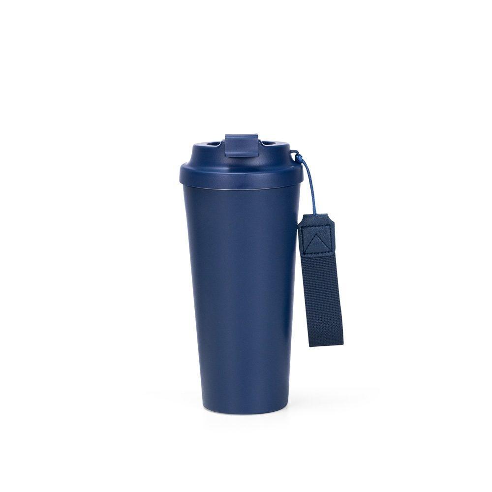 Copo Inox 480ml DR1844 na cor Azul, brinde personalizado Sky Brindes