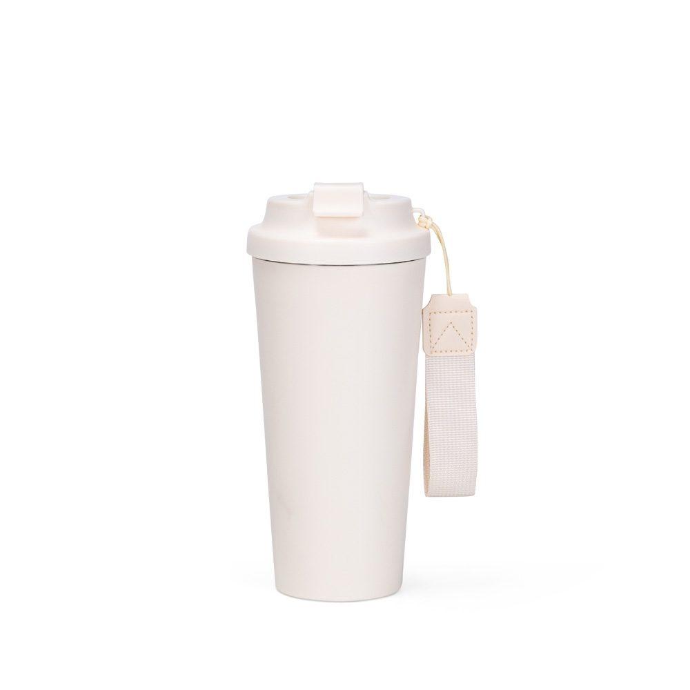 Copo Inox 480ml DR1844 na cor Branco, brinde personalizado Sky Brindes