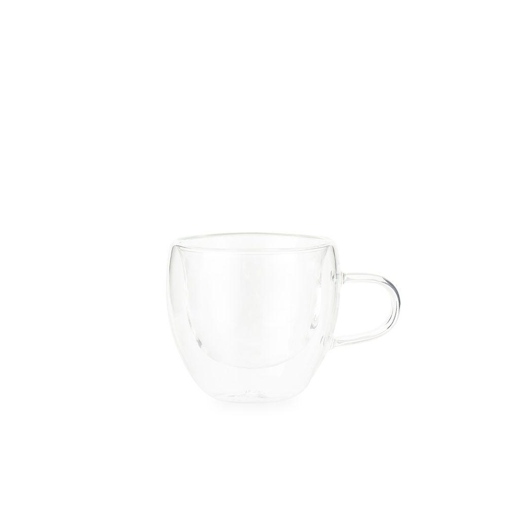 Xícara de Vidro 70ml DR1845 na cor Transparente, brinde personalizado Sky Brindes