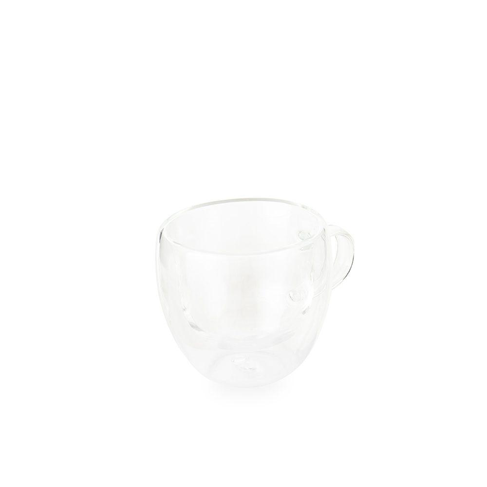 Xícara de Vidro 70ml DR1845 na cor Transparente, brinde personalizado Sky Brindes