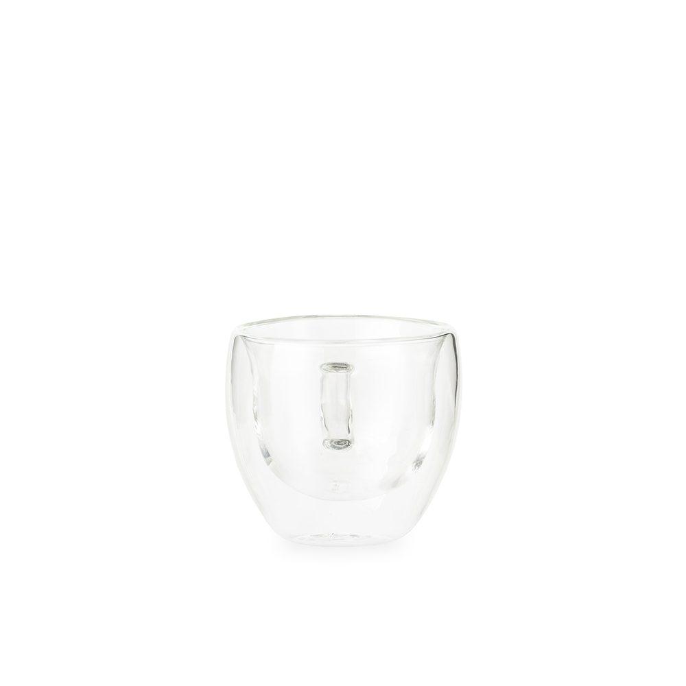 Xícara de Vidro 70ml DR1845 na cor Transparente, brinde personalizado Sky Brindes
