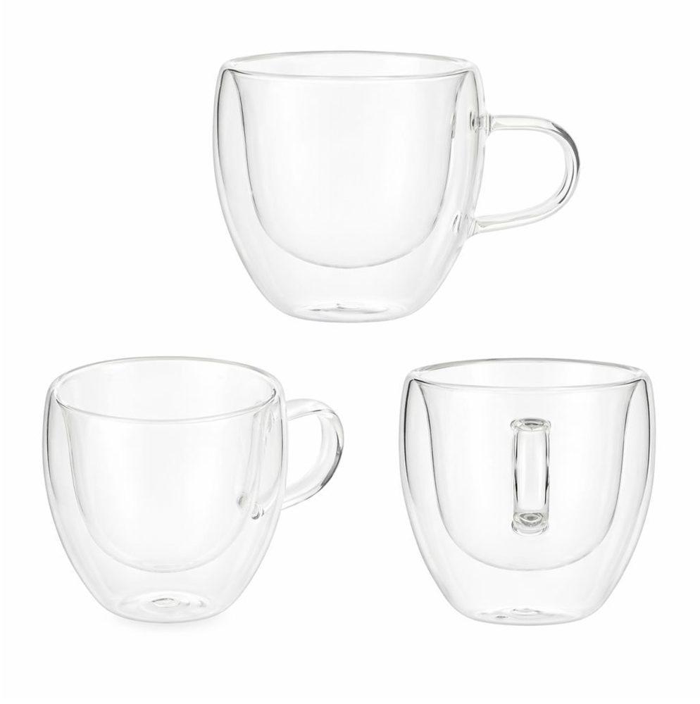 Xícara de Vidro 70ml DR1845 na cor Transparente, brinde personalizado Sky Brindes