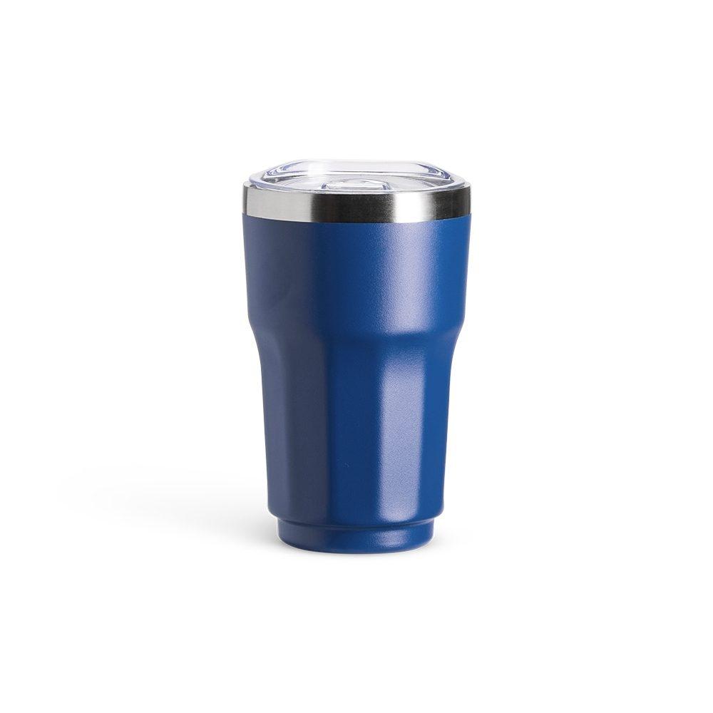 Copo Térmico 300ml DR1848 na cor Azul, brinde personalizado Sky Brindes