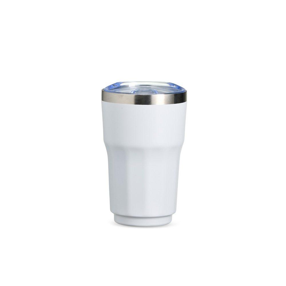 Copo Térmico 300ml DR1848 na cor Branco, brinde personalizado Sky Brindes