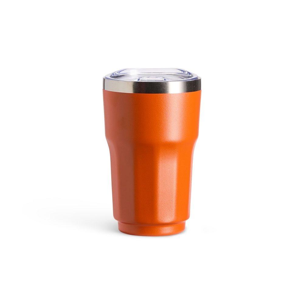 Copo Térmico 300ml DR1848 na cor Laranja, brinde personalizado Sky Brindes