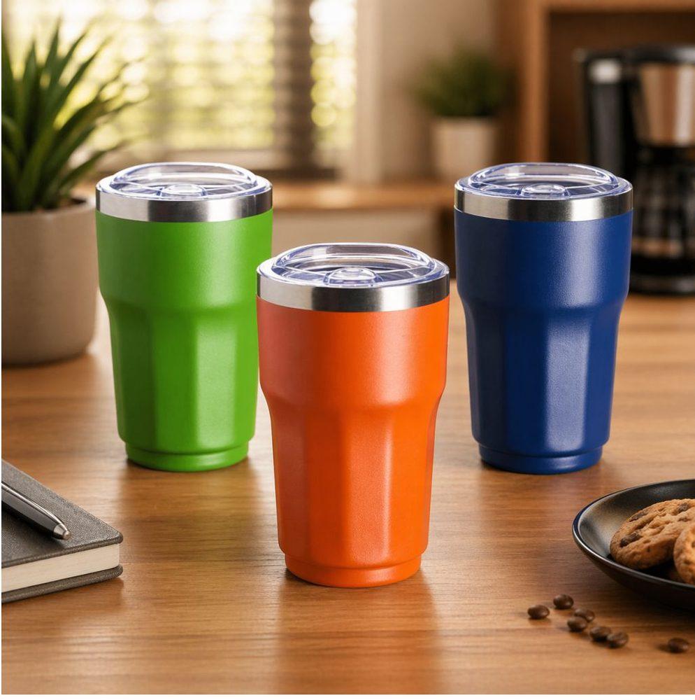 Copo Térmico 300ml DR1848 na cor Branco, brinde personalizado Sky Brindes