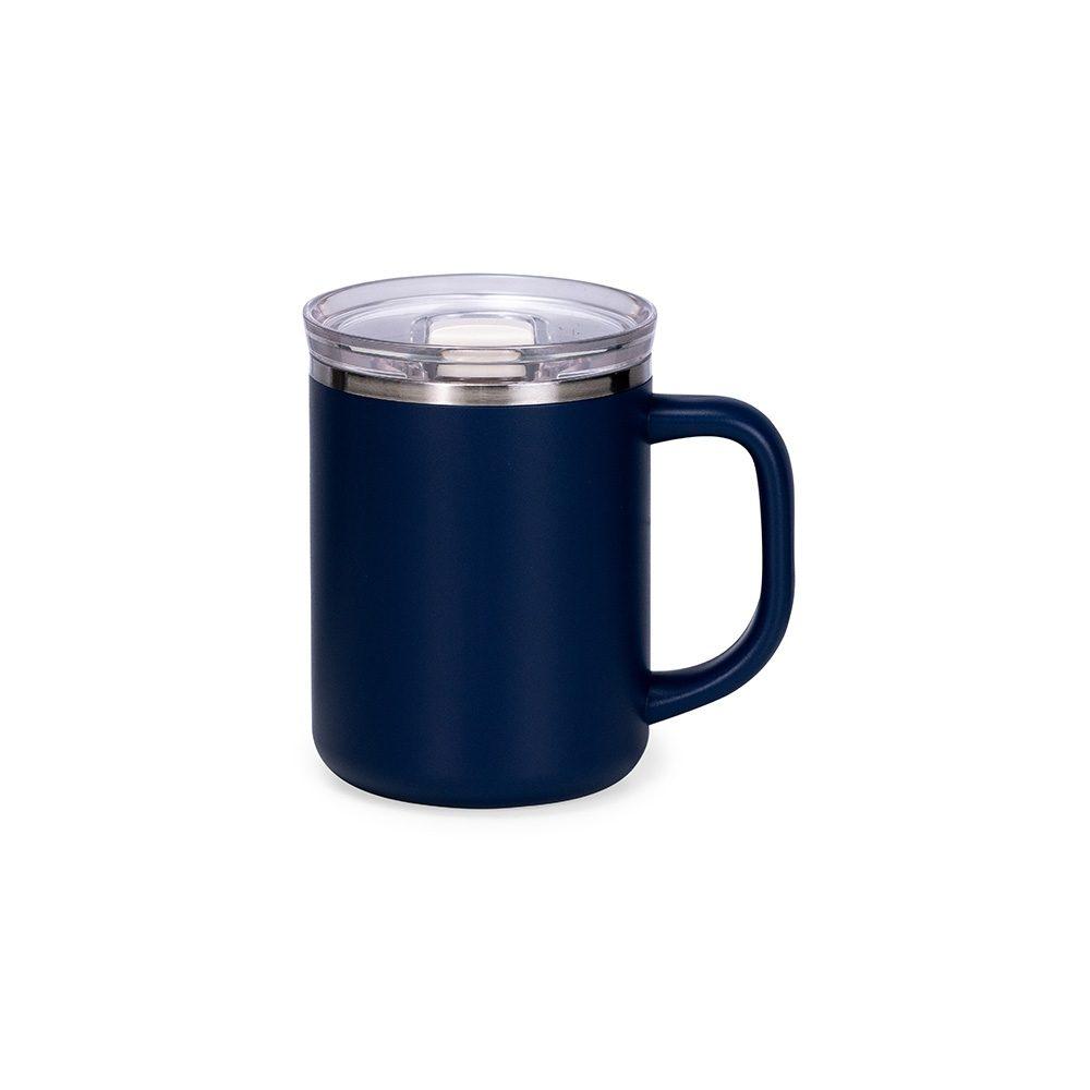 Caneca Parede Dupla 450ml DR1850 na cor Azul escuro, brinde personalizado Sky Brindes