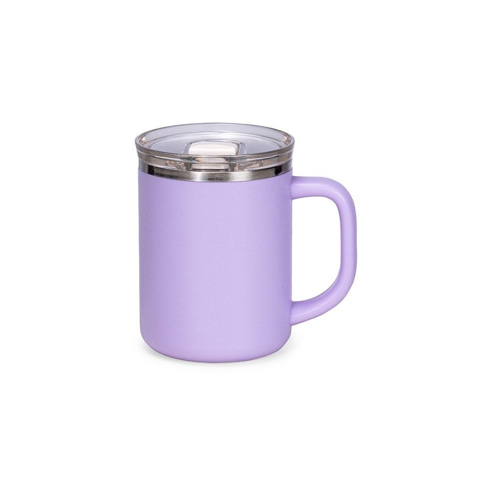Caneca Parede Dupla 450ml DR1850 na cor Lilás, brinde personalizado Sky Brindes