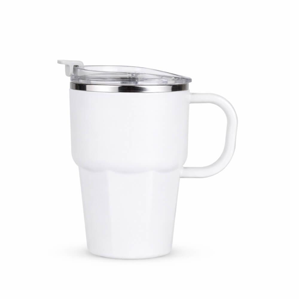 Caneca Parede Dupla 550ml DR1851 na cor Branco, brinde personalizado Sky Brindes