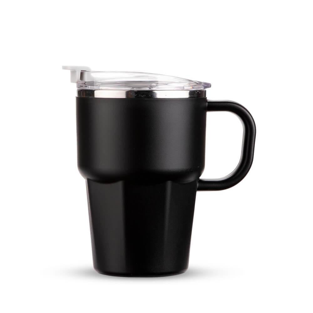 Caneca Parede Dupla 550ml DR1851 na cor Preto, brinde personalizado Sky Brindes