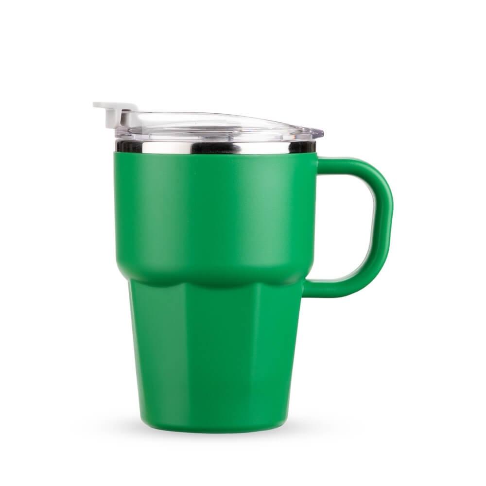 Caneca Parede Dupla 550ml DR1851 na cor Verde, brinde personalizado Sky Brindes