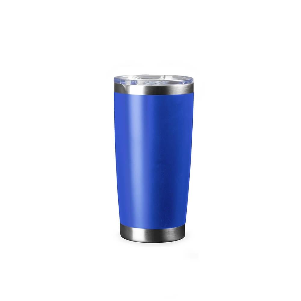 Copo Térmico 520ml DR1853 na cor Azul, brinde personalizado Sky Brindes