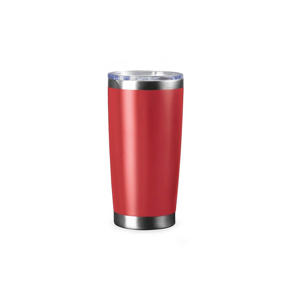 Copo Térmico 520ml DR1853 na cor Vermelho, brinde personalizado Sky Brindes