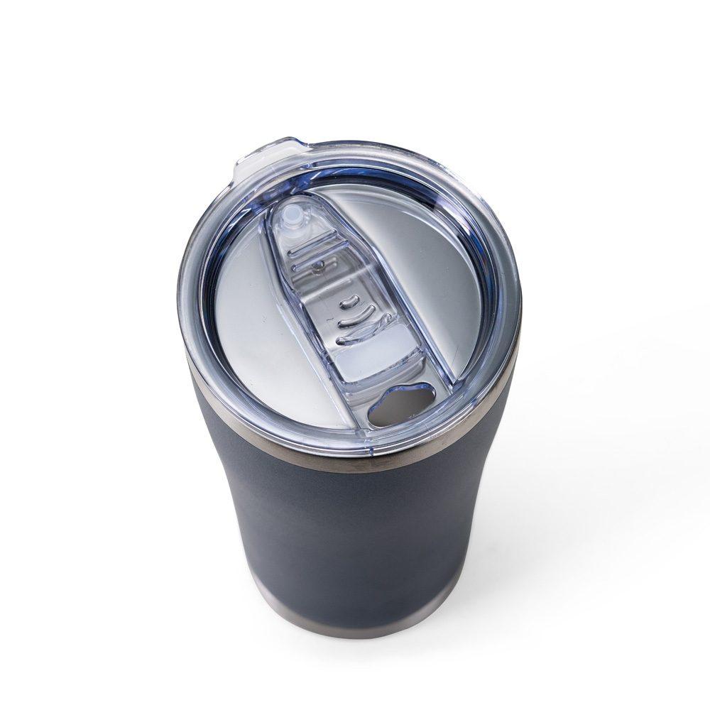 Copo Térmico 550ml DR1854 na cor Azul escuro, brinde personalizado Sky Brindes