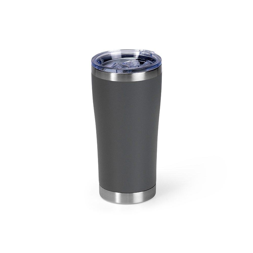 Copo Térmico 550ml DR1854 na cor Cinza, brinde personalizado Sky Brindes