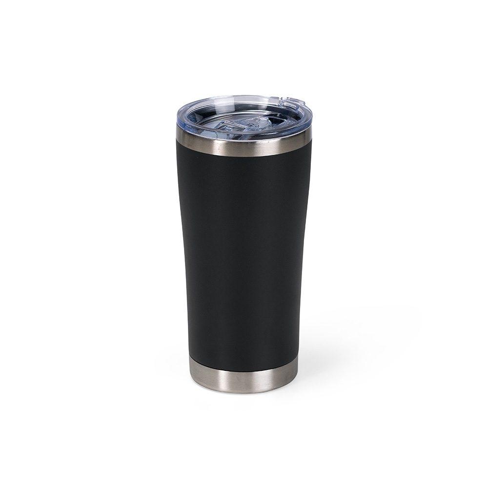 Copo Térmico 550ml DR1854 na cor Preto, brinde personalizado Sky Brindes