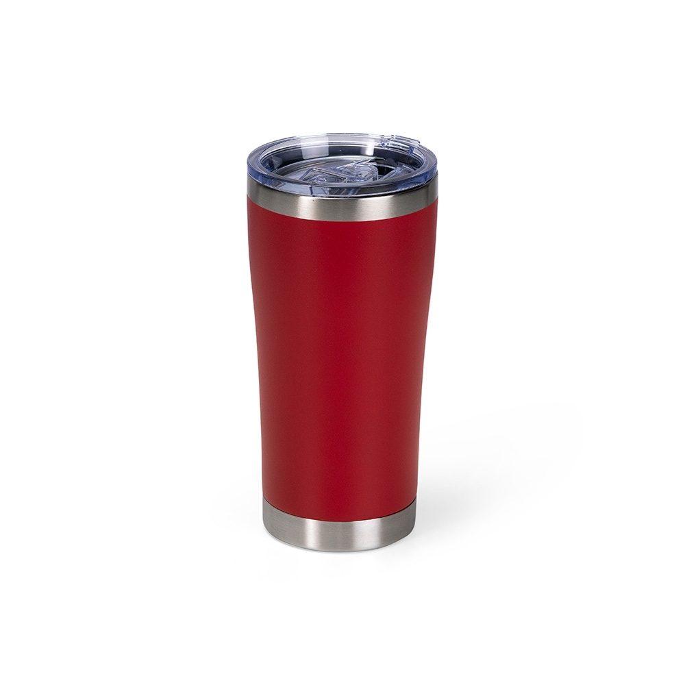 Copo Térmico 550ml DR1854 na cor Vermelho, brinde personalizado Sky Brindes