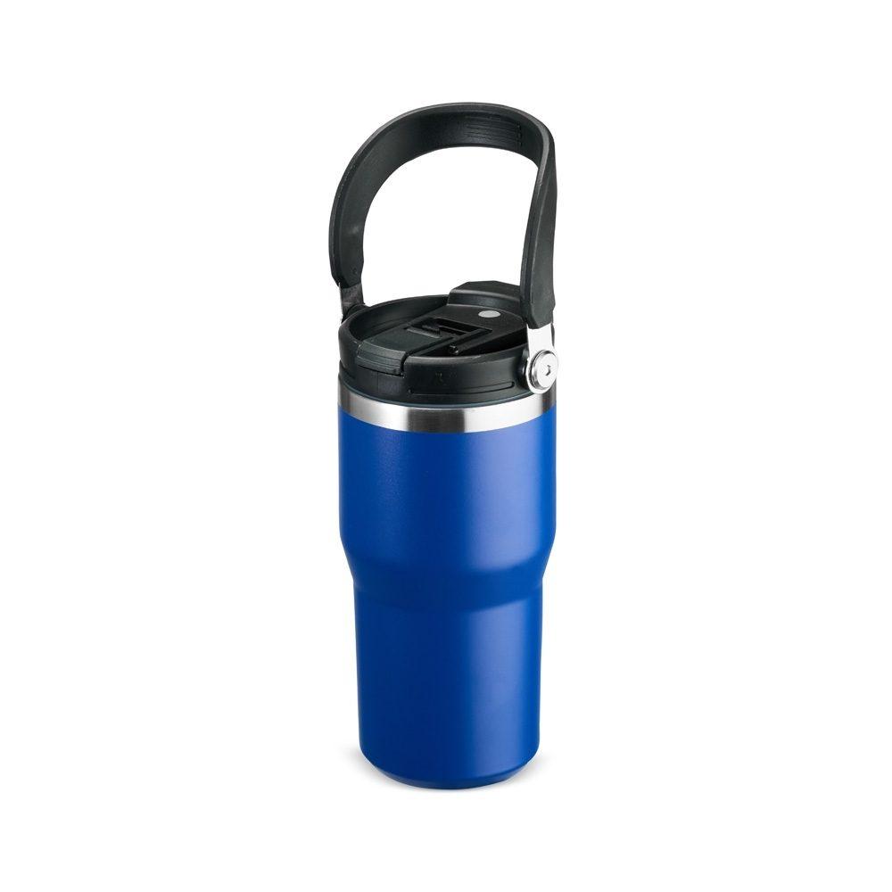 Copo Térmico 600ml DR1855 na cor Azul, brinde personalizado Sky Brindes