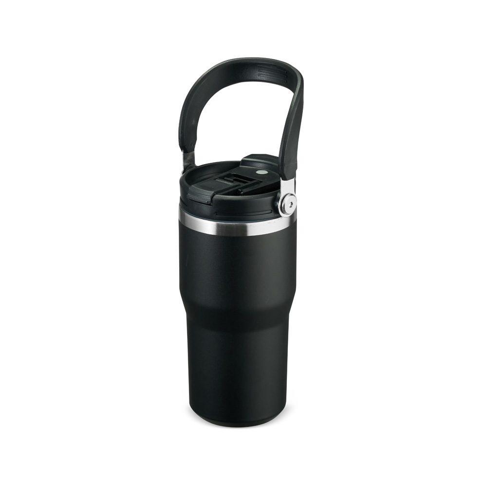 Copo Térmico 600ml DR1855 na cor Preto, brinde personalizado Sky Brindes