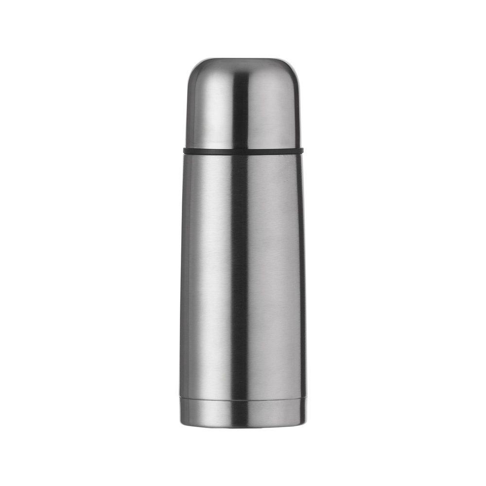 Garrafa térmica inox 350ml c capa DR1857 na cor Inox, brinde personalizado Sky Brindes
