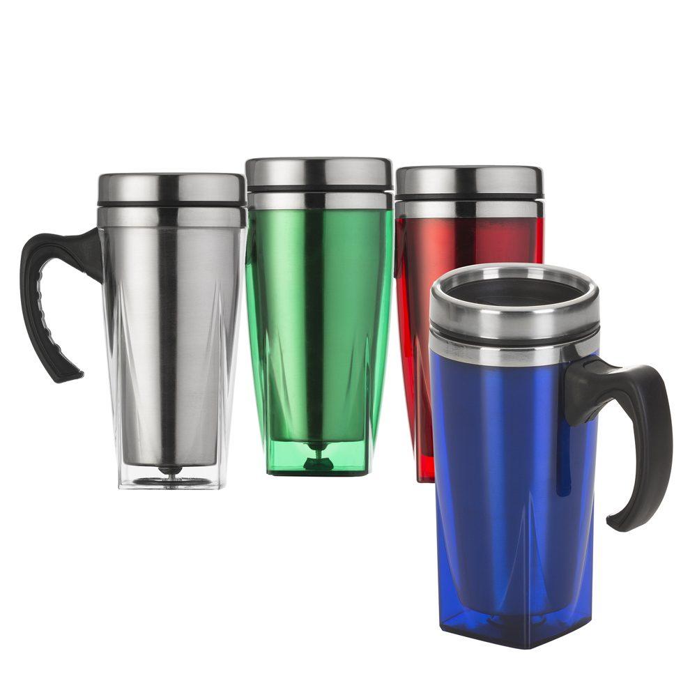 Garrafa térmica 500 ml DR1862 na cor Inox, brinde personalizado Sky Brindes