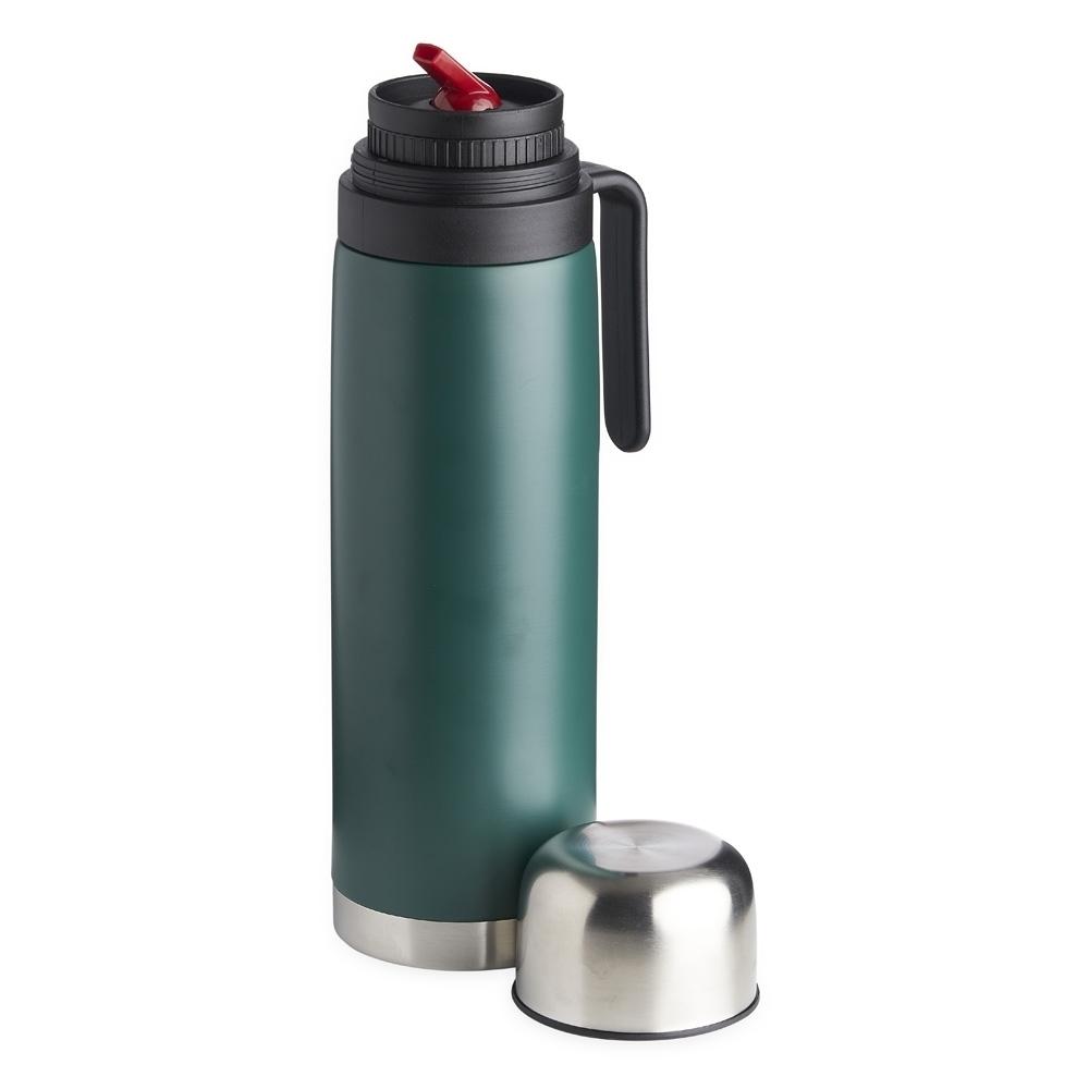 Garrafa térmica 900ml inox DR1868 na cor Preto, brinde personalizado Sky Brindes