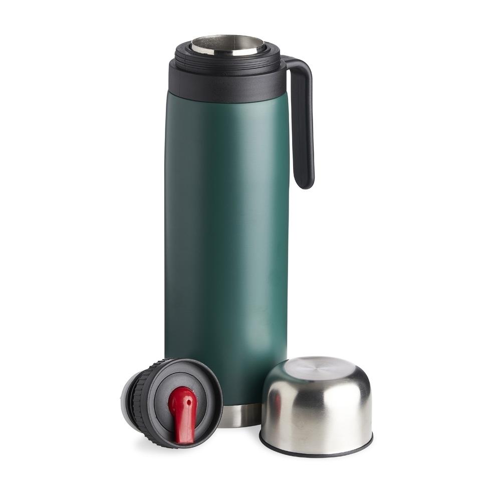 Garrafa térmica 900ml inox DR1868 na cor Preto, brinde personalizado Sky Brindes