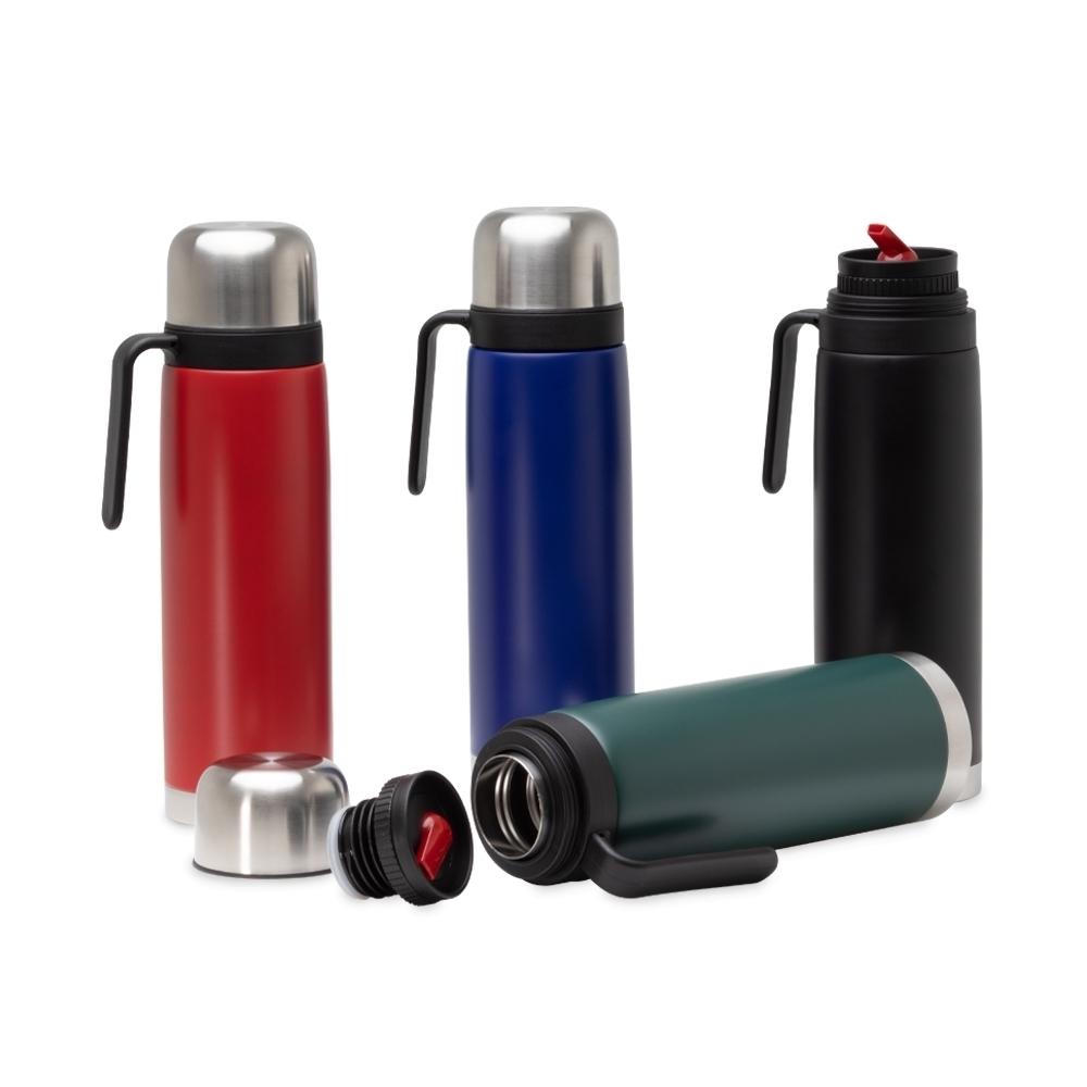 Garrafa térmica 900ml inox DR1868 na cor Preto, brinde personalizado Sky Brindes