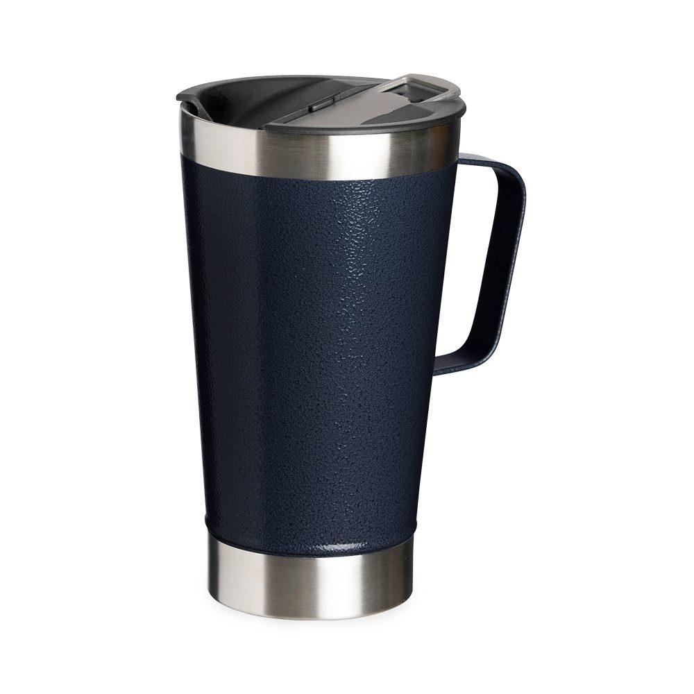 Caneca térmica 500ml *textura c abridor DR1869 na cor Azul, brinde personalizado Sky Brindes