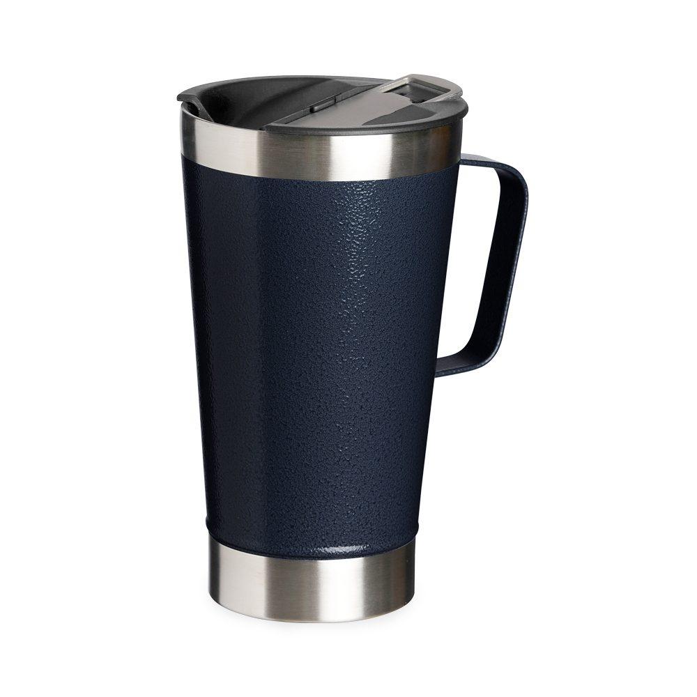 Caneca térmica 500ml *textura c abridor DR1869 na cor Azul, brinde personalizado Sky Brindes
