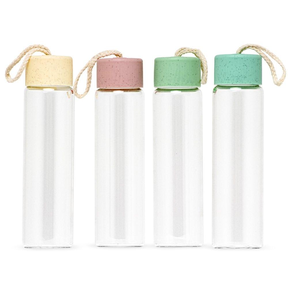 Garrafa de vidro 330ml DR1876 na cor Verde e verde, brinde personalizado Sky Brindes