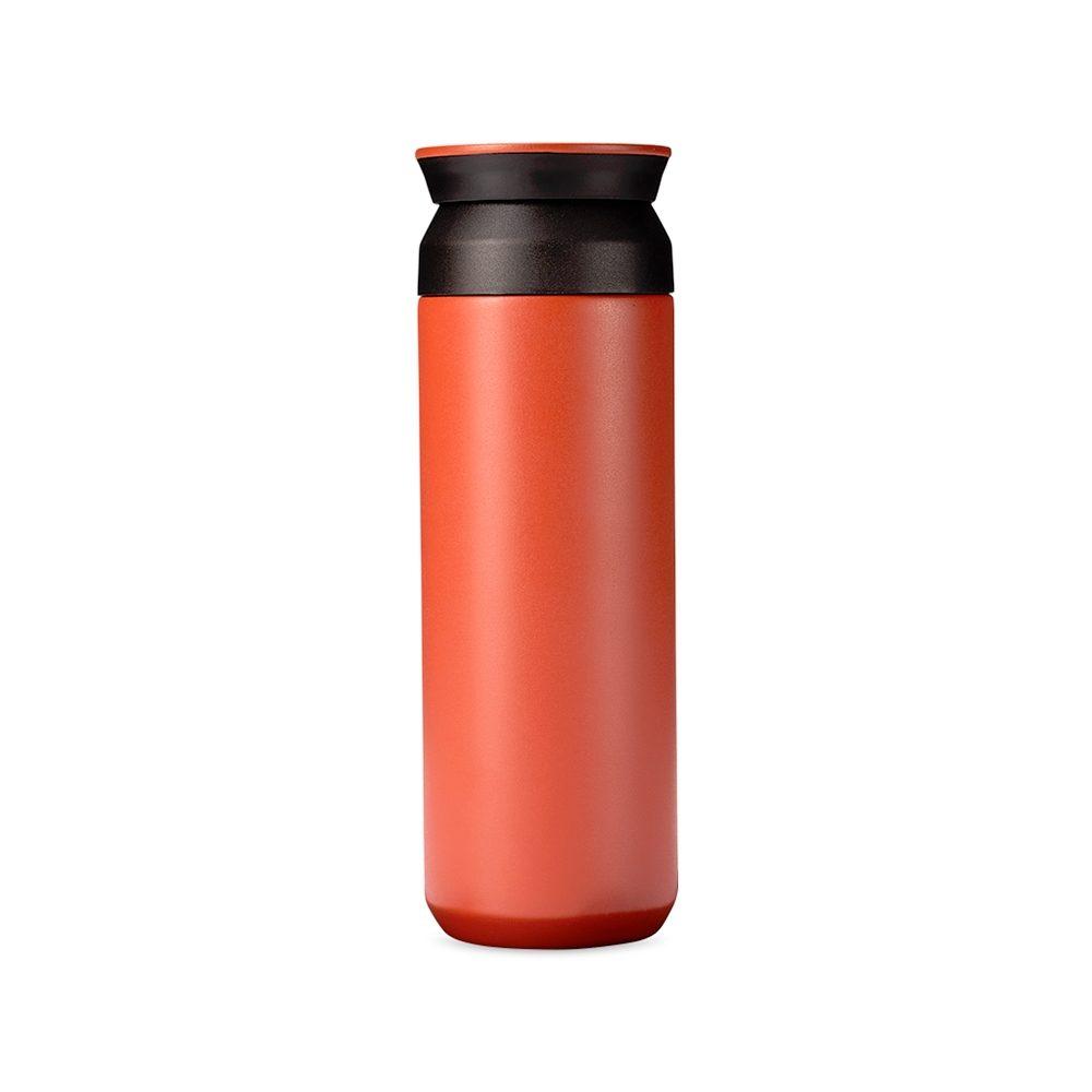 Garrafa térmica 470ml DR1879 na cor Vermelho e inox, brinde personalizado Sky Brindes