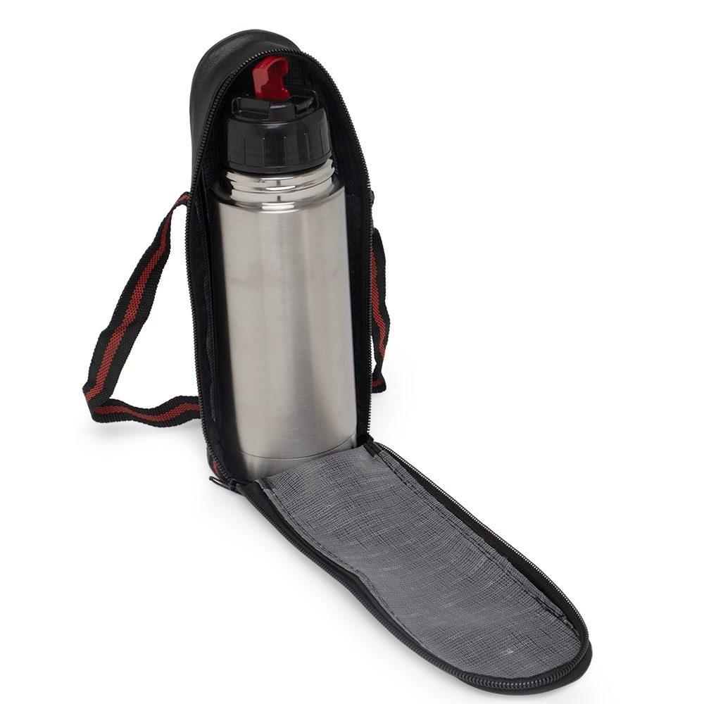 Garrafa térmica inox 350ml c capa DR1881 na cor Inox, brinde personalizado Sky Brindes