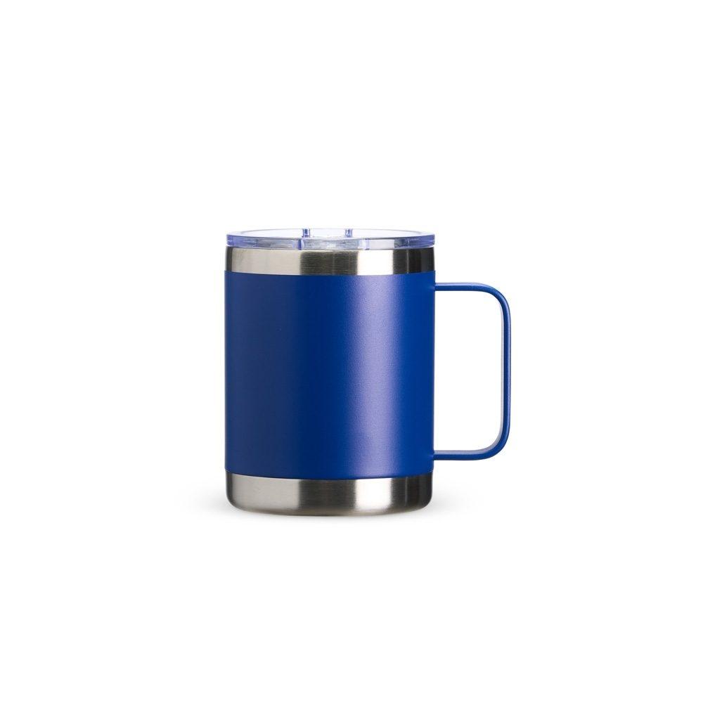 Caneca térmica 350ml DR1883 na cor Azul, brinde personalizado Sky Brindes