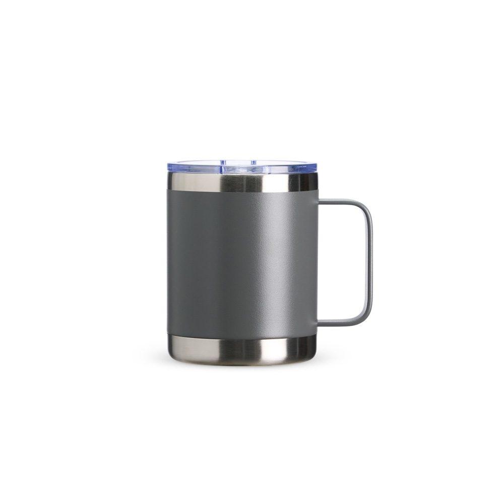 Caneca térmica 350ml DR1883 na cor Cinza, brinde personalizado Sky Brindes