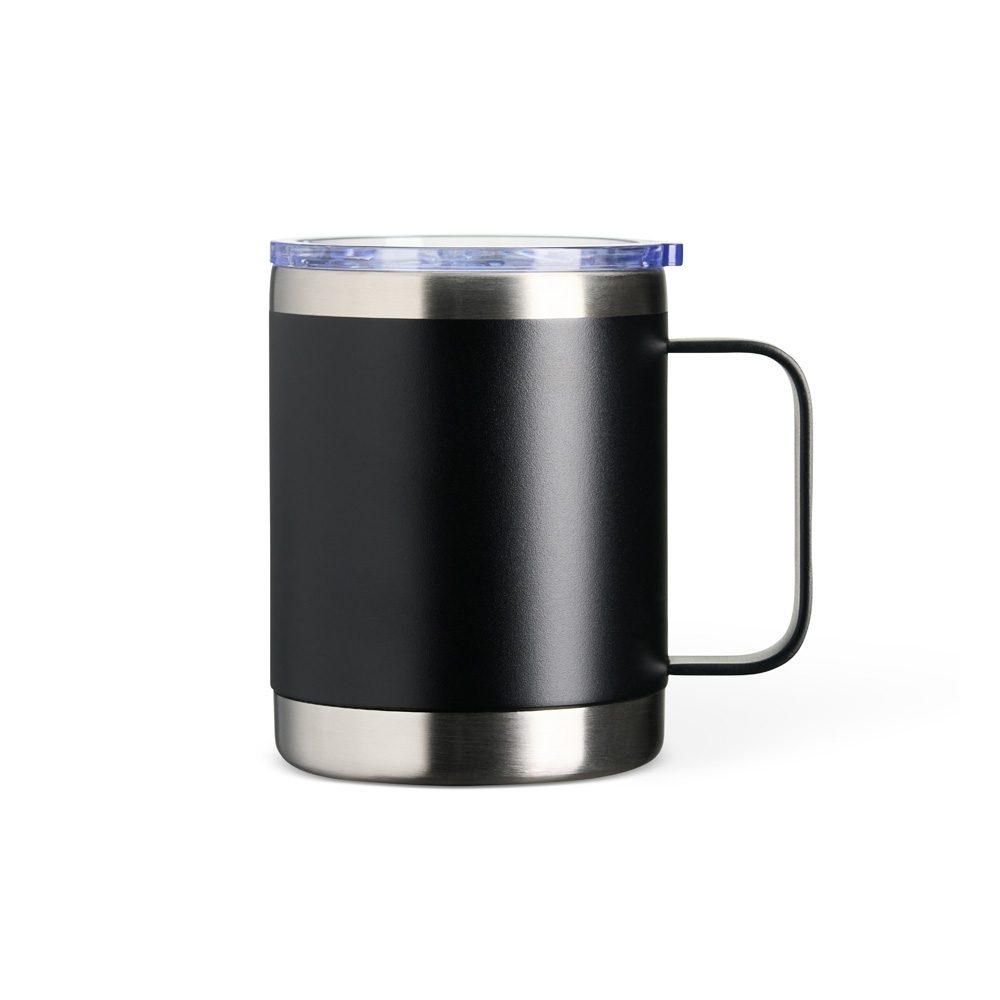 Caneca térmica 350ml DR1883 na cor Preto, brinde personalizado Sky Brindes