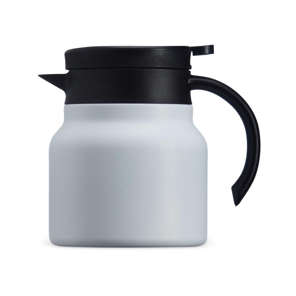 Chaleira térmica inox 750ml com display led DR1885 na cor Branco, brinde personalizado Sky Brindes