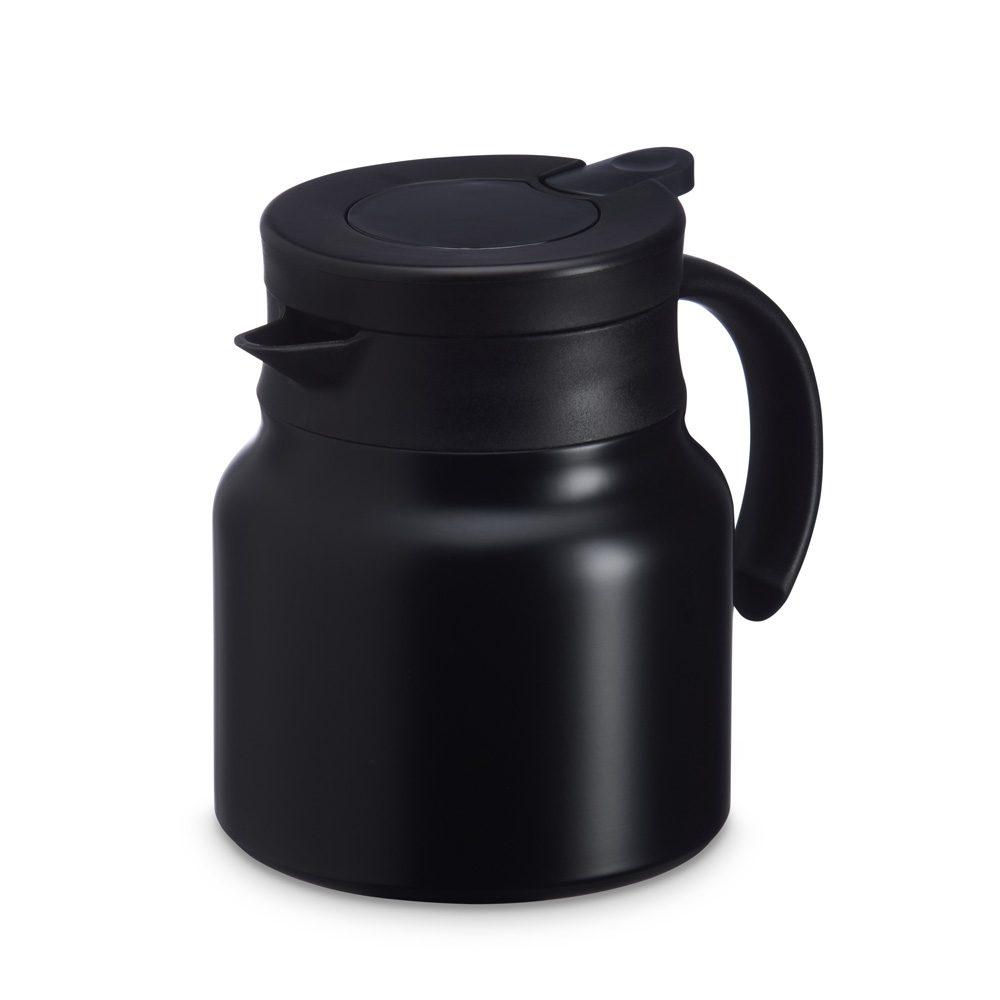 Chaleira c termomêtro e infusor DR1886 na cor Preto, brinde personalizado Sky Brindes