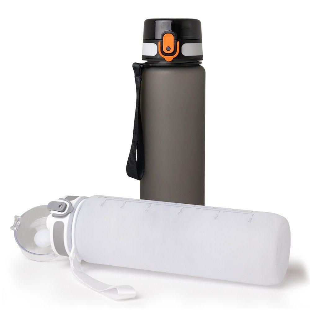 Squeeze plástica 1 litro DR1889 na cor Preto, brinde personalizado Sky Brindes