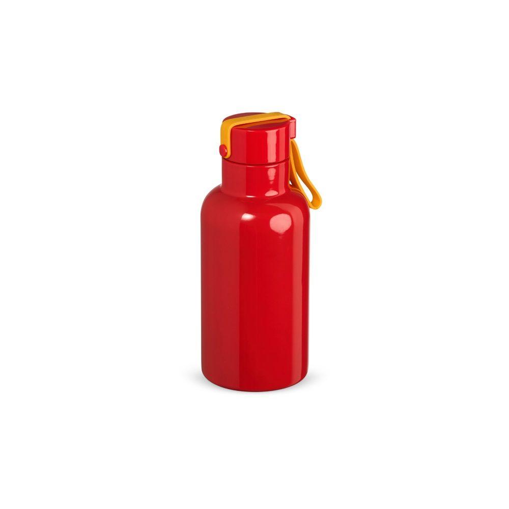 Garrafa térmica 380ml DR1890 na cor Vermelho e inox, brinde personalizado Sky Brindes