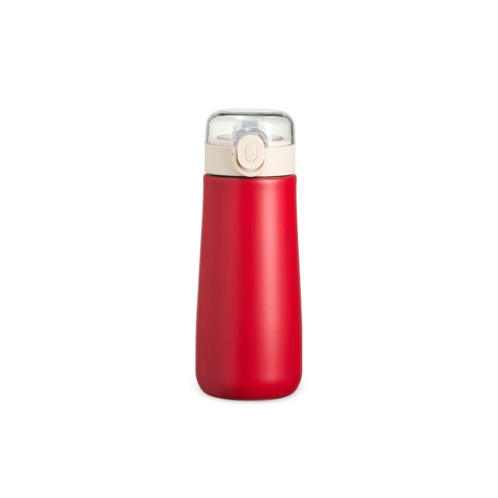 Garrafa térmica 500ml DR1898 na cor Vermelho e inox, brinde personalizado Sky Brindes