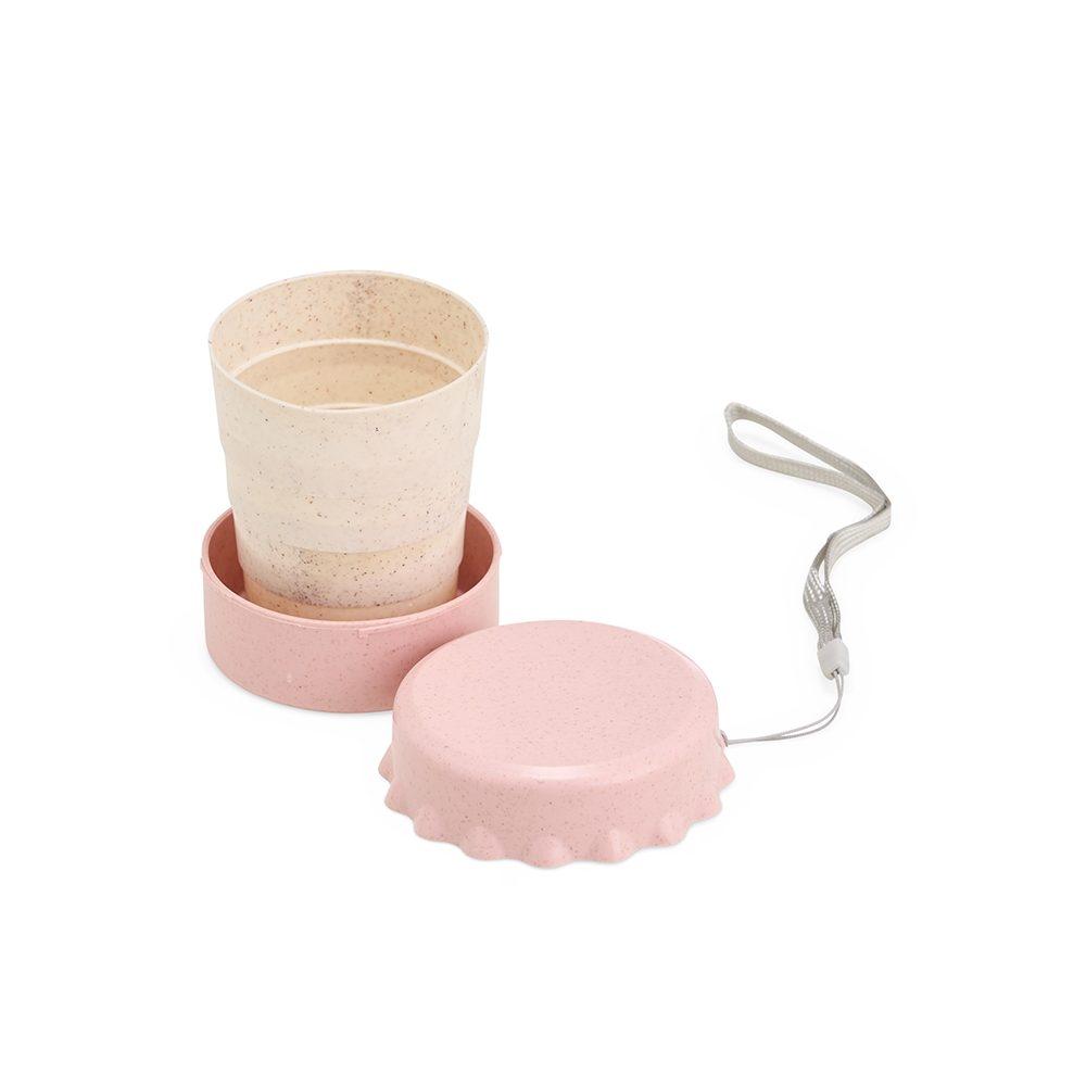 Copo retrátil plástico 125ml DR1907 na cor Rosa, brinde personalizado Sky Brindes