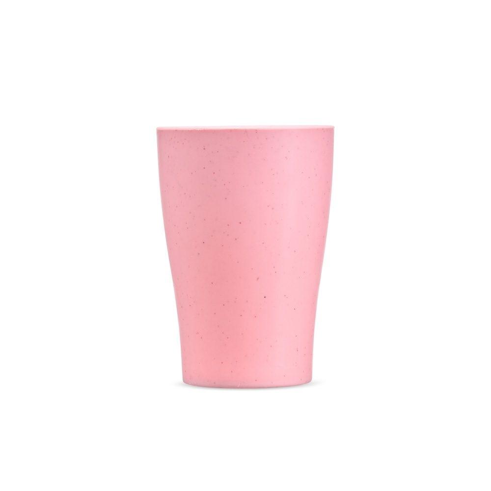 Copo palha de trigo 310ml DR1908 na cor Rosa, brinde personalizado Sky Brindes