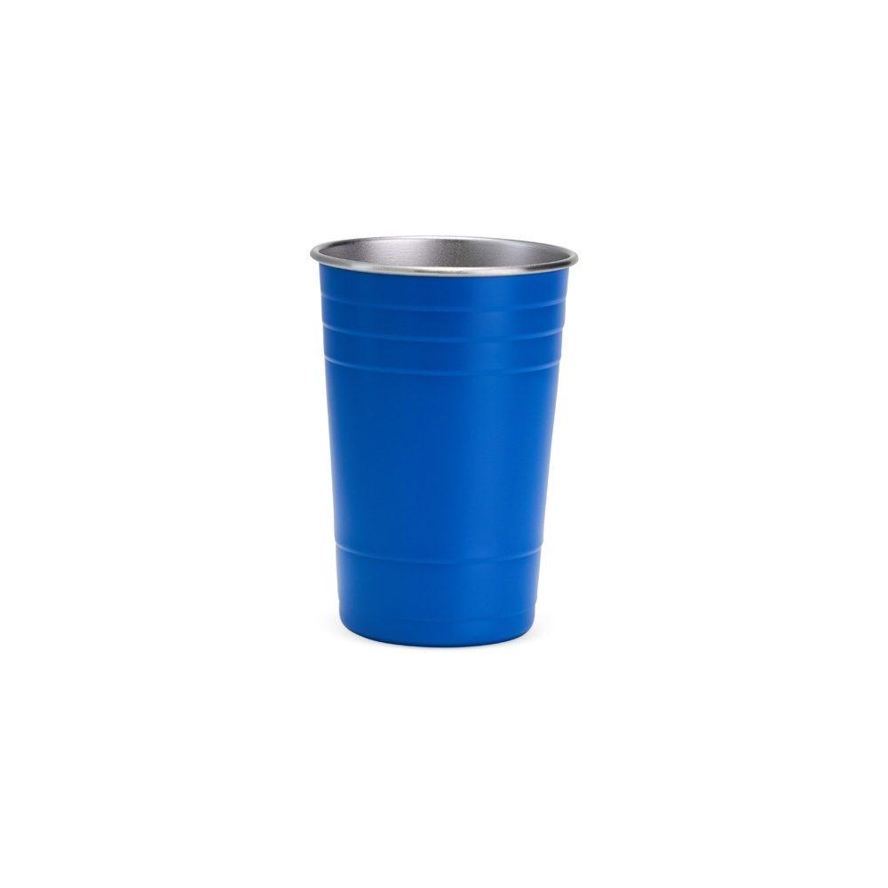 Copo inox 480ml DR1909 na cor Azul, brinde personalizado Sky Brindes