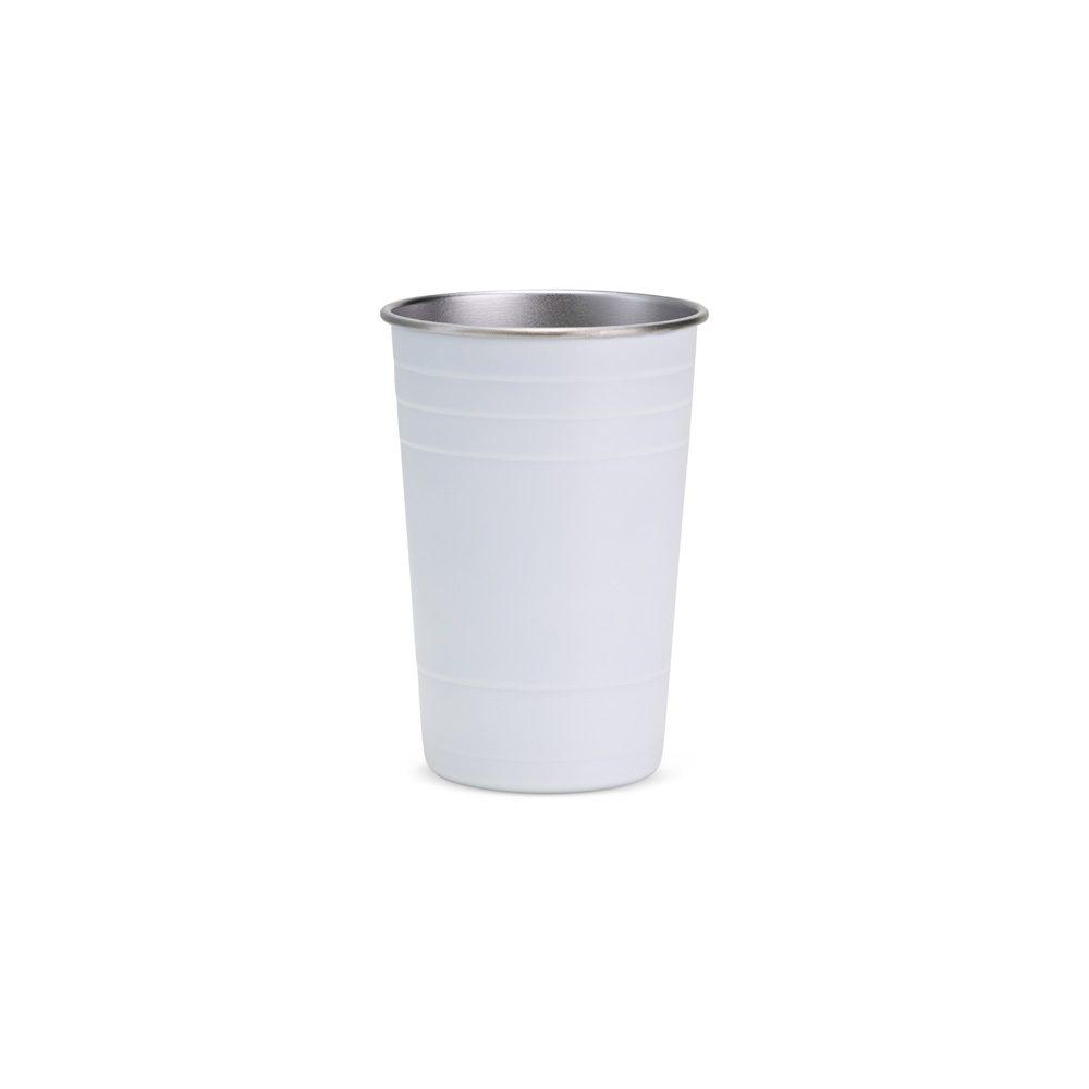Copo inox 480ml DR1909 na cor Branco, brinde personalizado Sky Brindes