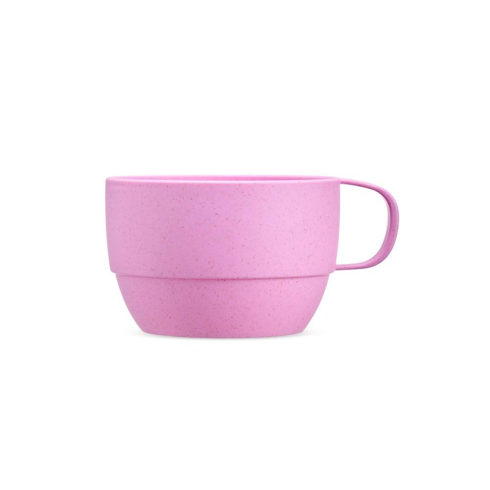 Caneca palha de trigo 300ml DR1910 na cor Rosa, brinde personalizado Sky Brindes