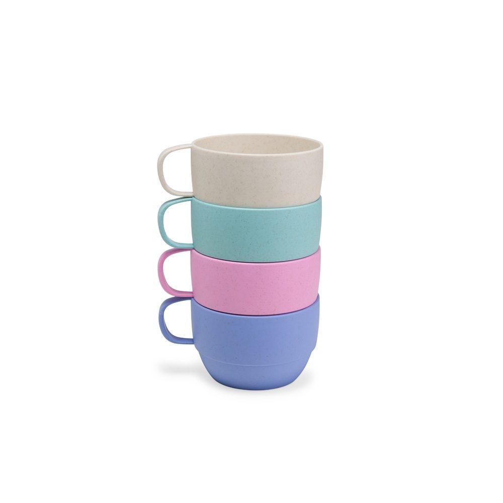 Caneca palha de trigo 300ml DR1910 na cor Azul, brinde personalizado Sky Brindes